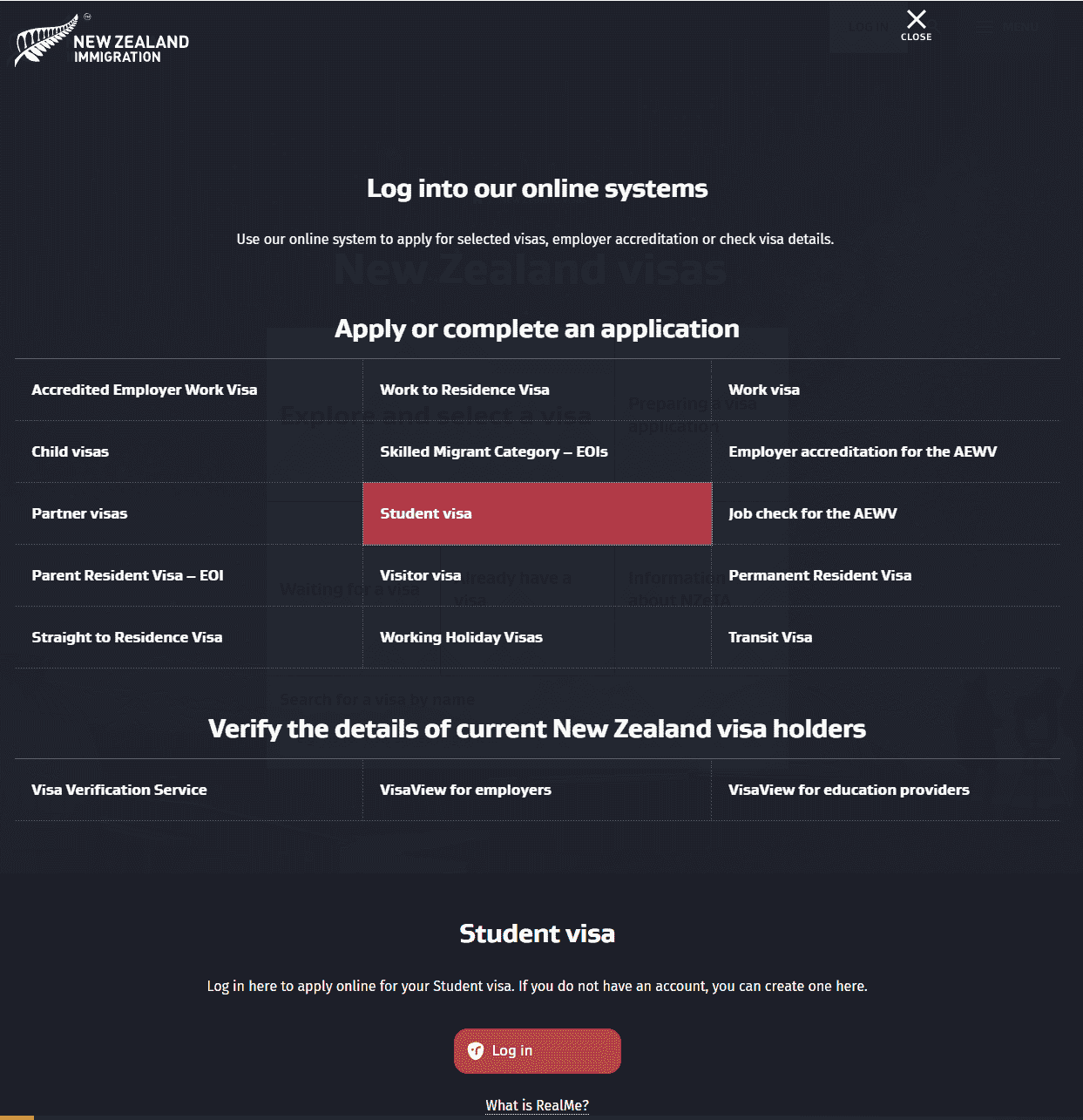 学生签证登录入口