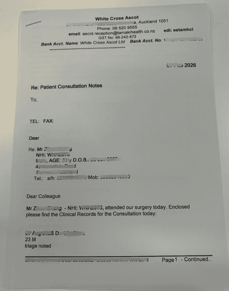 Consultation Note 示例