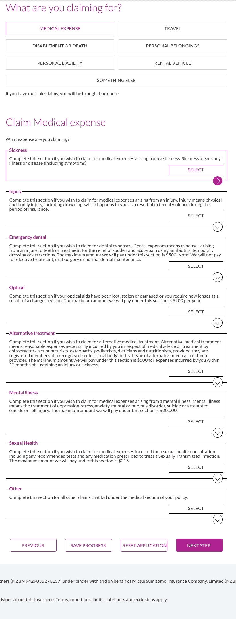 选择医疗费用理赔