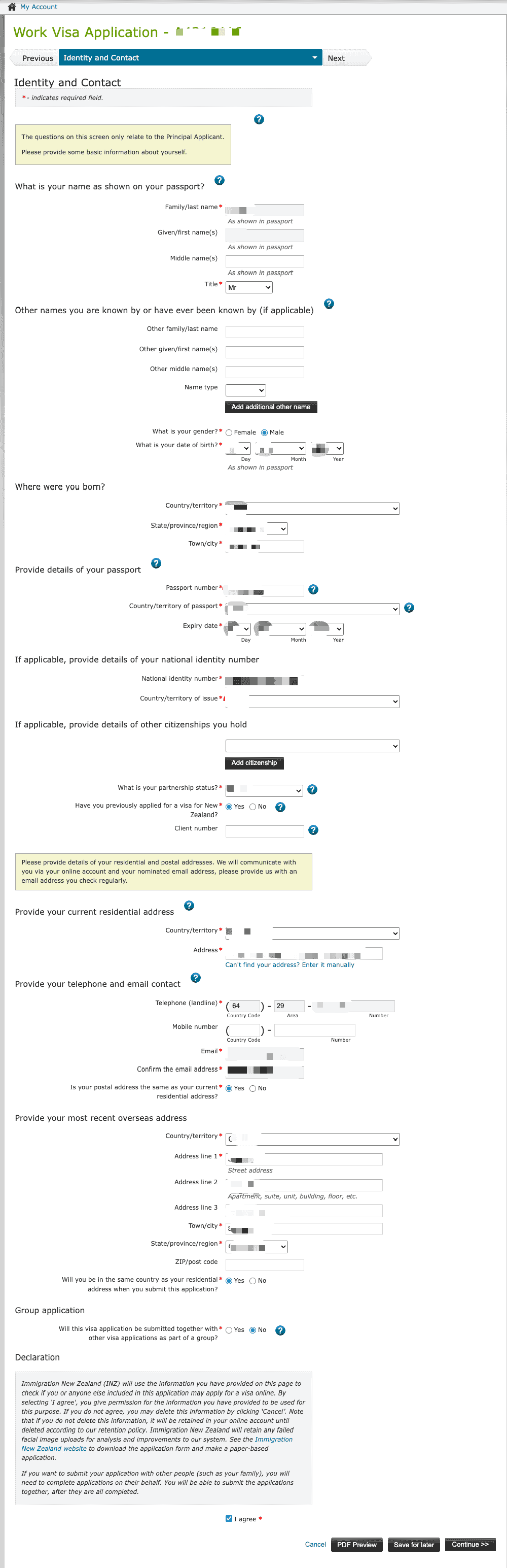 Identity and Contact