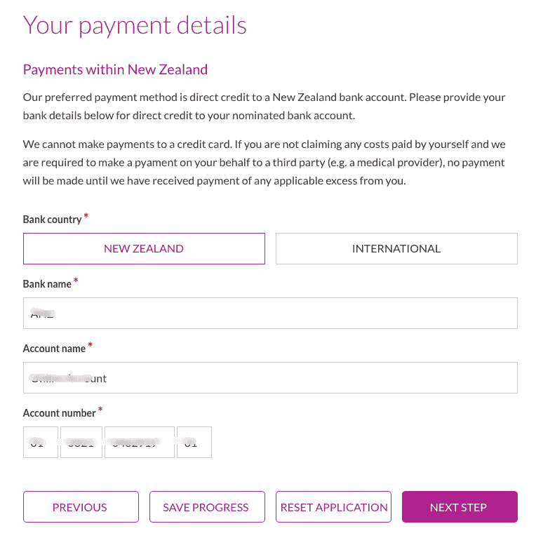 填写银行账户信息